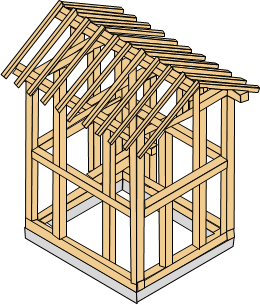 在来軸組工法「筋かい+面材」骨組ができるまで1 建て方/柱・梁・小屋組